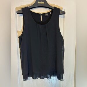 Saks Fifth Avenue Black Sleeveless Blouse, size M